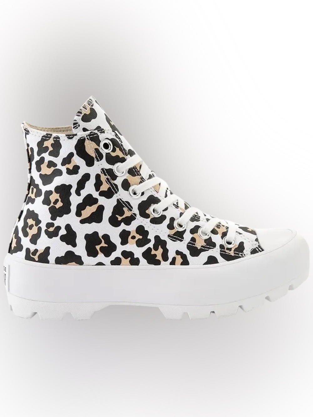 Converse Women's High-Top Leopard Print Platform Shoes size 7